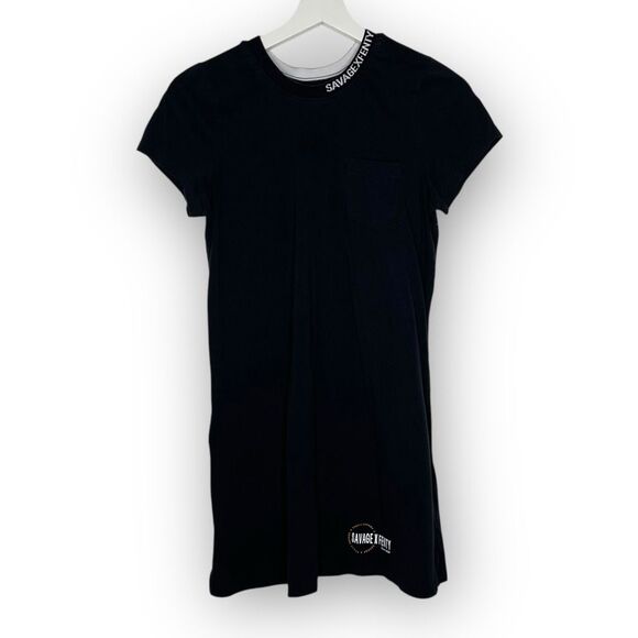 Savage X Fenty Xssential Baby Tee Dress Black Stretchy Women’s Size Small - Picture 2 of 15